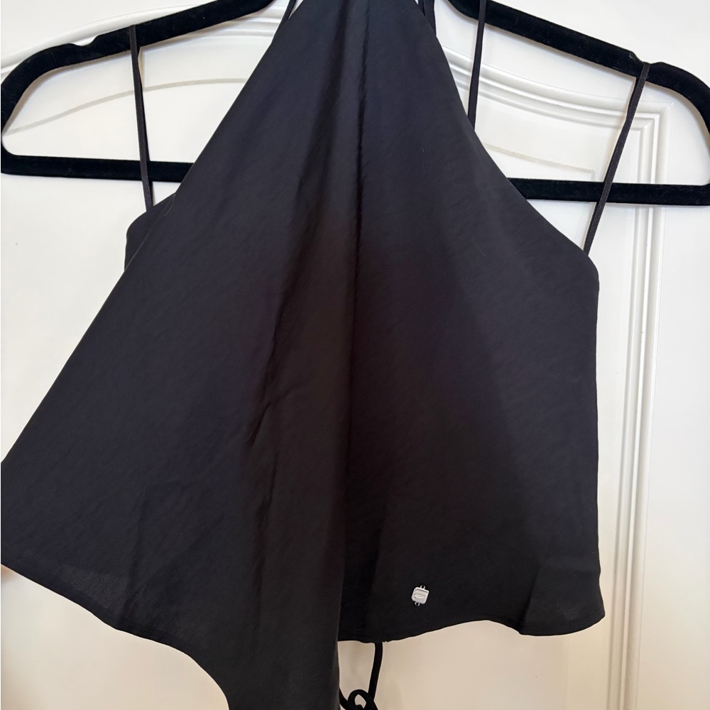 Fabletics Silky Black Bandana Top